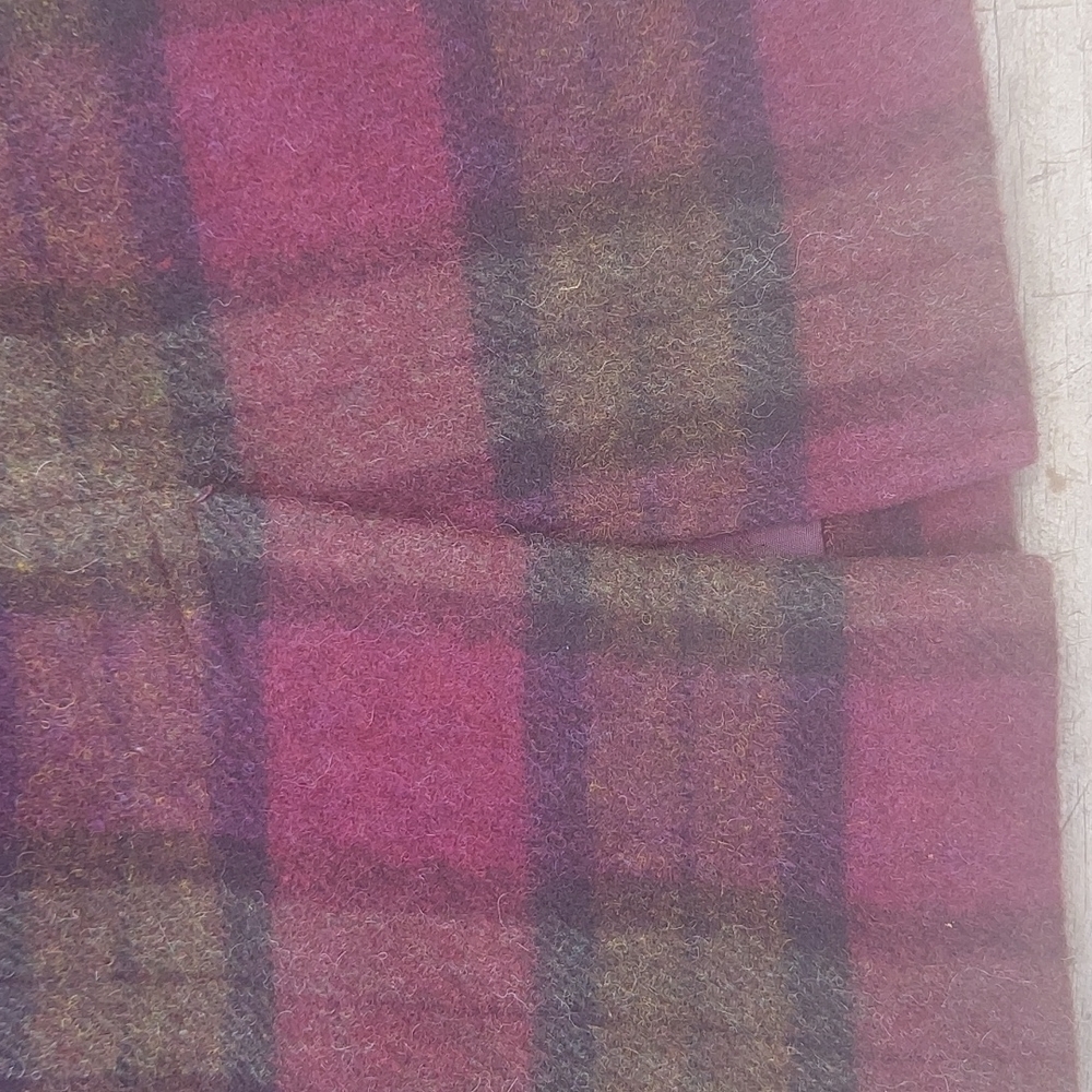 EDDIE BAUER Red Plaid Straight Fully Lined Wool - Picture 3 of 5
